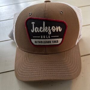Tan and White Trucker Hat
